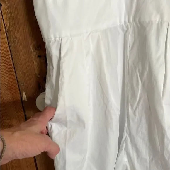 Tibi crisp White Ruffled Jumpsuit